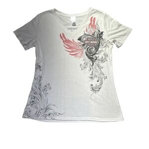 Women's‎ Harley Davidson Shirt Large Front And Back Print